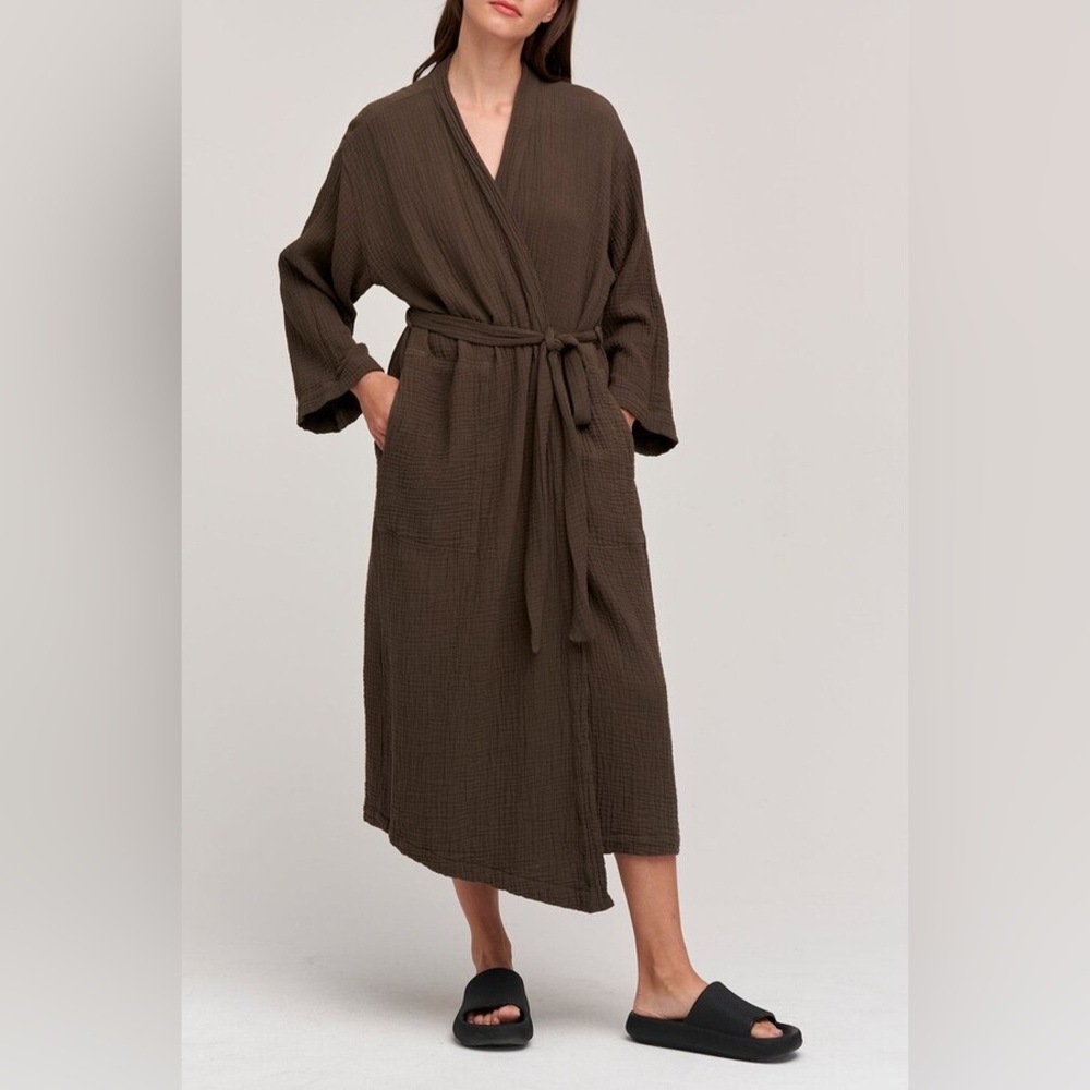 Velvet by Graham and Spencer cotton gauze robe Jenny Graham home long sleeve